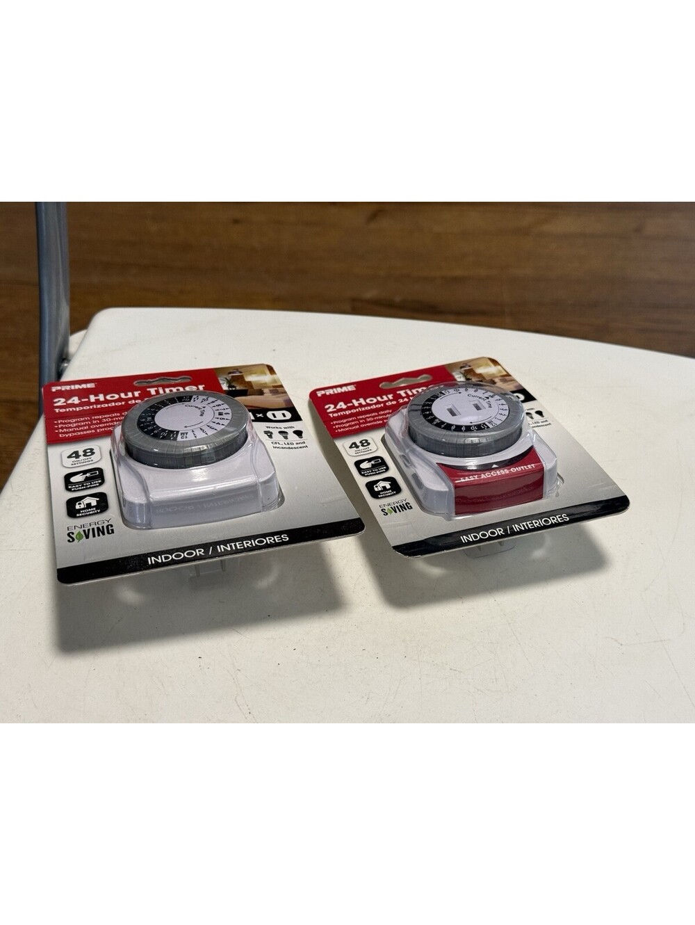 Prime Heavy Duty 24-Hour Timer  TNI2412 - 24 Hours On/Off Settings Lot Of 2